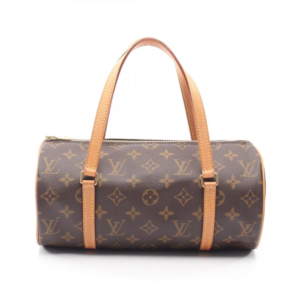Louis Vuitton Papillon Handbag Canvas Leather Monogram Brown